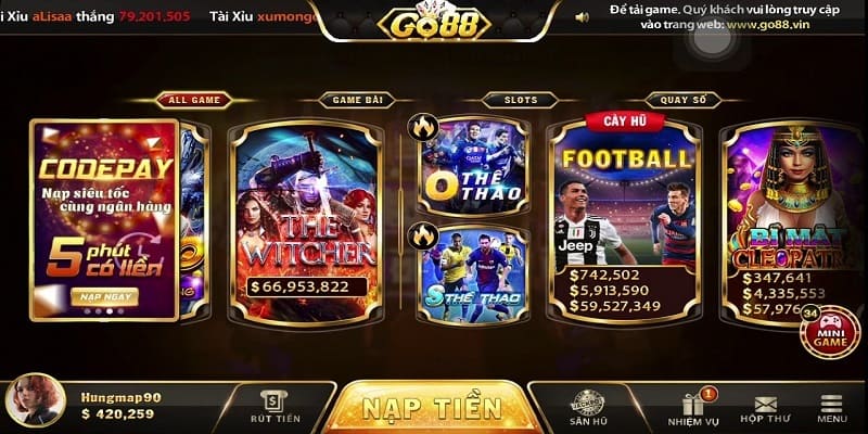 Nổ hũ mang lại khả năng trúng thưởng lớn cho bet thủ